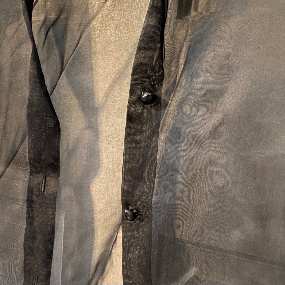 Silk See Through Button Down - image 3